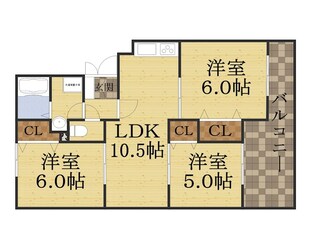 武庫リバーハイツ西野（ムコリバーハイツニシノ）の物件間取画像